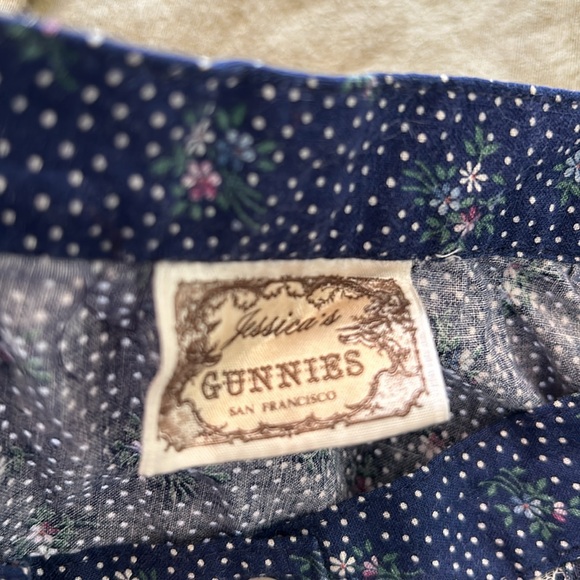 Gunne Sax Blue Floral Skirt Size XS - Picture 4 of 4